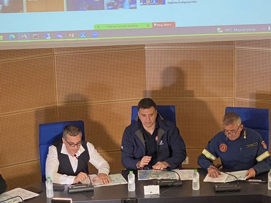 Συνεδρίασε το Περιφερειακό Συντονιστικό Όργανο Πολιτικής Προστασίας, με τη συμμετοχή του Υπουργού Β. Κικίλια