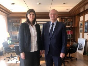 Συνάντηση του Υπ. Δικαιοσύνης Κ. Τσιάρα με την Επικεφαλής της Ευρωπαϊκής Εισαγγελίας Laura Codruta Kövesi