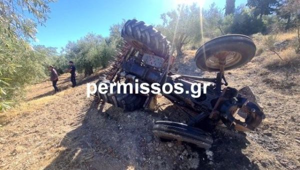 Βοιωτία: Νεκρός αγρότης που καταπλακώθηκε από το τρακτέρ του (+Φώτο)