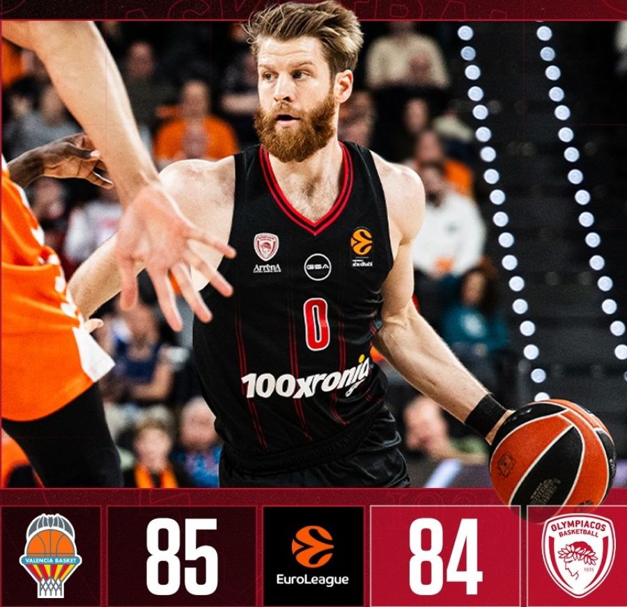 Euroleague: Ήττα στον πόντο για τον Ολυμπιακό στην έδρα της Βαλένθιας