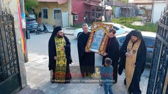 Δεκάδες πιστοί στην υποδοχή της «δίζωνης» εικόνας της Παναγίας στον Ι.Ν. Αγίου Νικολάου (+Φωτο +Βίντεο)