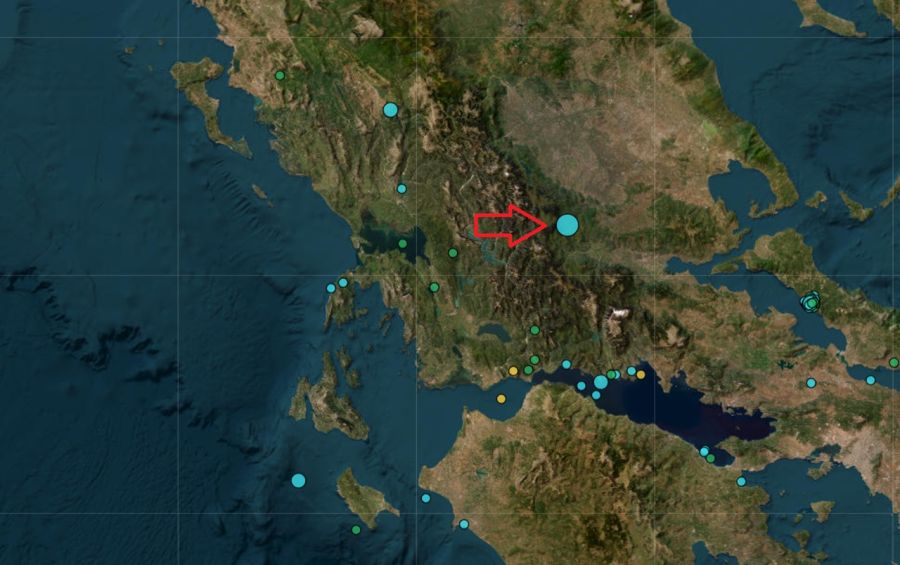 Σεισμός 4,3 Ρίχτερ στη Ρεντίνα Καρδίτσας