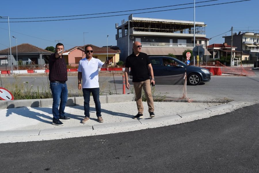 Στην τελική ευθεία ολοκλήρωσης εισήλθε η κατασκευή του κυκλικού κόμβου στο 6ο Δημοτικό Σχολείο