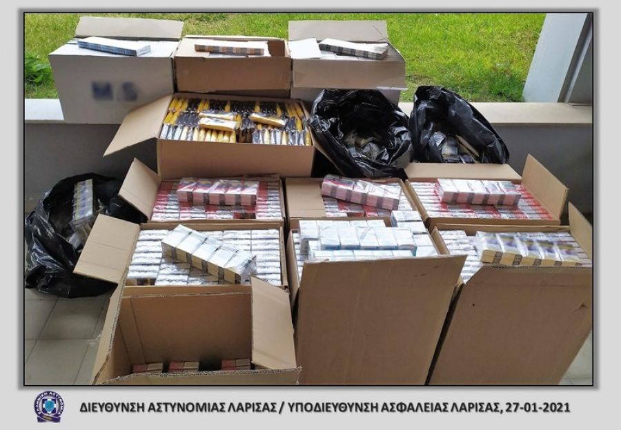 Λάρισα: Σύλληψη άνδρα για παράβαση του τελωνειακού κώδικα - Πάνω από 4.000 πακέτα αφορολόγητων τσιγάρων βρέθηκαν στο σπίτι του
