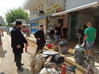 Ο Μητροπολίτης κ. Τιμόθεος κοντά στους πληγέντες από τις σφοδρές βροχοπτώσεις