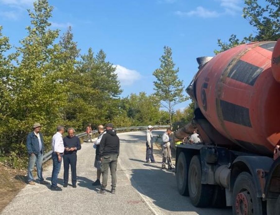 Τοίχος προστασίας από βραχοπτώσεις στο δρόμο Αμάραντος-Νεράιδα